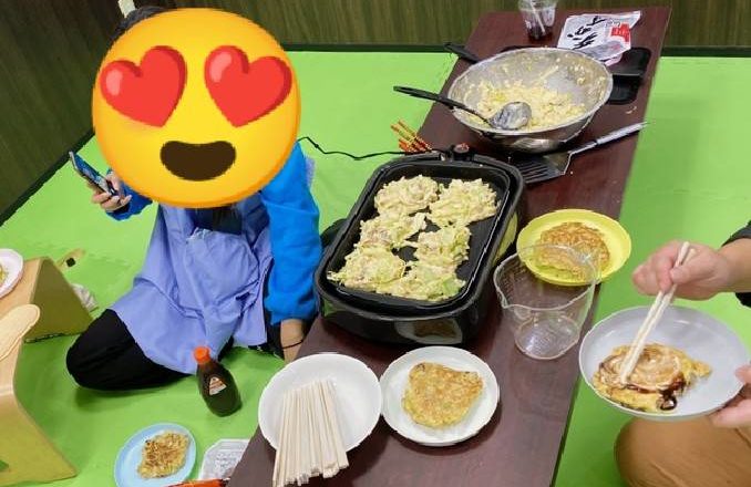 お好み焼き作りレクリエーション